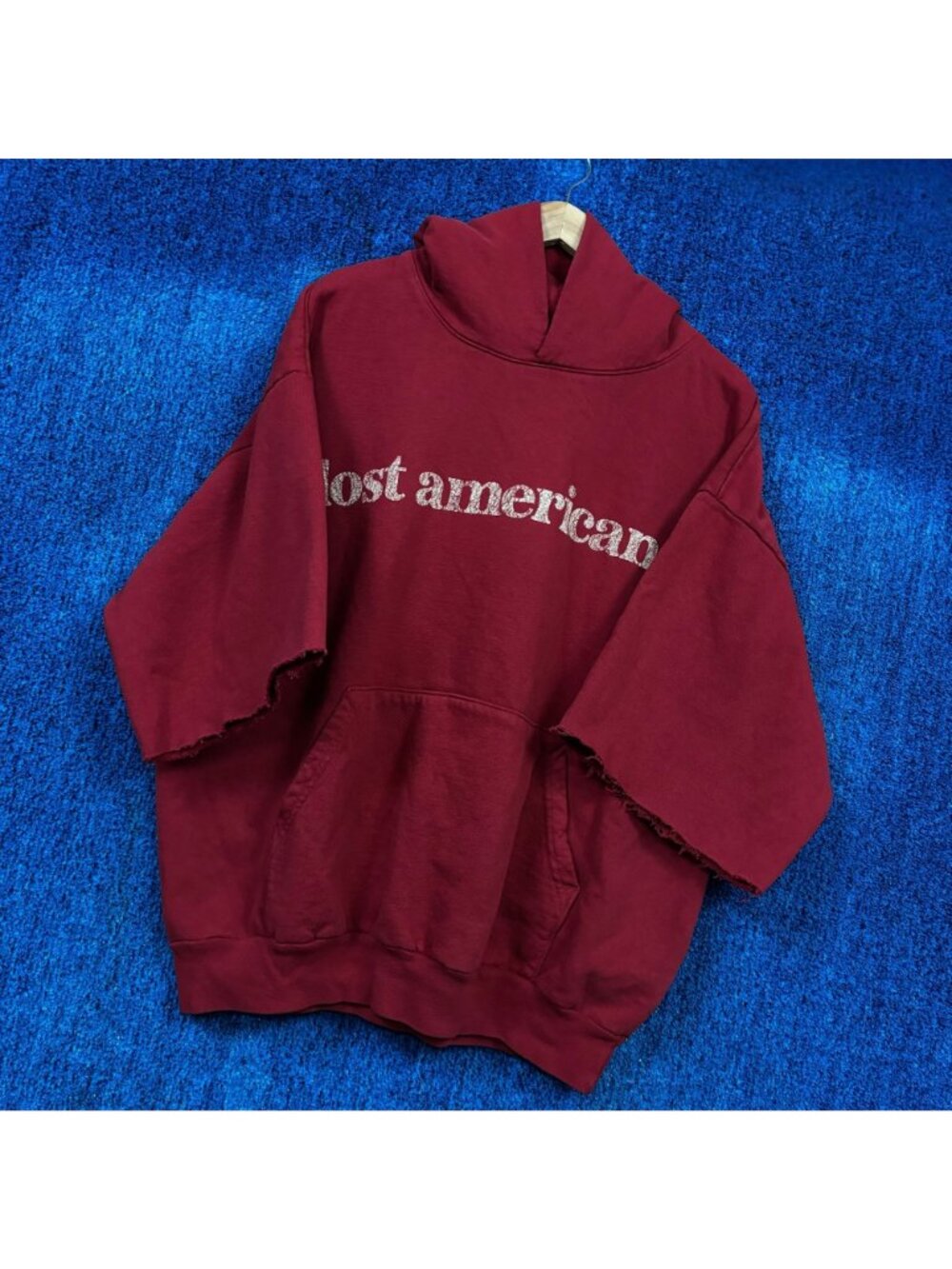 Machine Gun Kelly Lost Americans Red Oversized Hoodie Size Extra Large - Picture 3 of 4